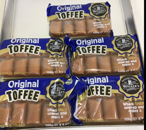Walkers English Original Toffee Tray (Gluten Free) The Licorice Shop